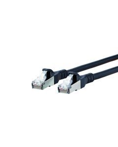 Patchkabel, S/FTP Cat6A, flex, LSOH, zwart, 1m