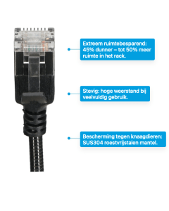 TTL, Patchkabel STP, Cat6A, Staal gearmeerd, donker grijs, 0.15m
