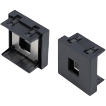 TTL, Outlet 1v, 45x45mm, Bezel recht wit, geschikt voor keystone, Antraciet, High Quality