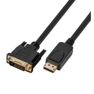 TTL, Adapterkabel, HR Video, DisplayPoort 1.2 Male naar DVI-D Male, zwart, 1m