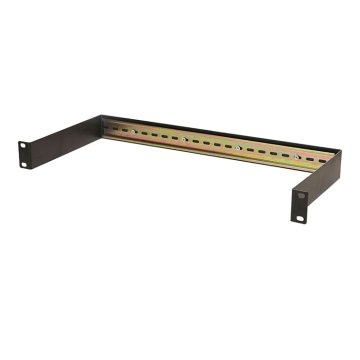 BasicLine, 1HE 19inch DIN-Rail Frame, niet in diepte verstelbaar, zwart