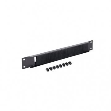 Basicline, Borstelpaneel, 10inch, 1HE, zwart