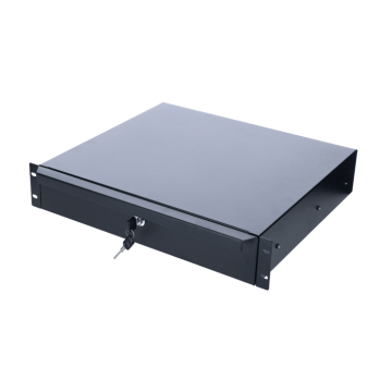 BasicLine, Documentlade afsluitbaar 2HE, 19inch, B483xD423xH86, RAL9005
