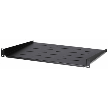 BasicLine, Legbord half zwevend, 1HE, 19inch, B485xD350xH44mm, tbv 450mm wandkast, RAL9005
