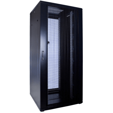 BasicLine, Patchkast 37HE, 19inch, B800xD800xH1800mm, Geperf. voor-achterdeur, RAL9005