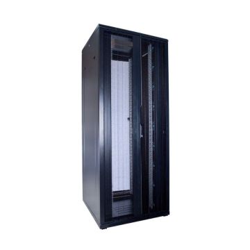 BasicLine, Patchkast 42HE, 19inch, B800xD800xH2000mm, Perf. Dubb. deur voor-achter, RAL9005