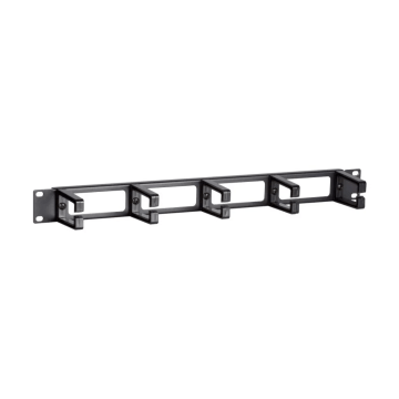 BasicLine, Rangeerpaneel incl. 5 beugels, 1HE, 19inch, RAL9005