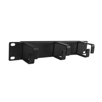 Basicline, Rangeerpaneel, 10inch, 3 beugels, 1HE, zwart