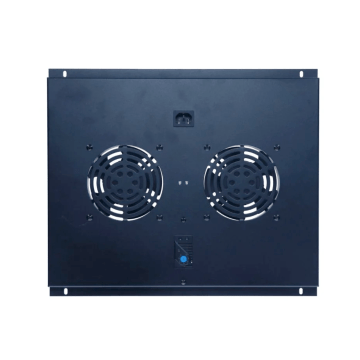BasicLine, Ventilator unit, 2v incl.Therm, B410xD350xH40mm, 600mm diepe Patchkasten, RAL9005