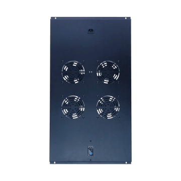 BasicLine, Ventilator unit, 4v incl.Therm, B410xD750xH40mm, 1000mm diepe Patchkasten, RAL9005