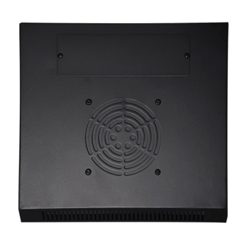 BasicLine, Wandkast 12HE, 10inch, B312xD310xH618mm, Glasdeur, achter staal, RAL9005