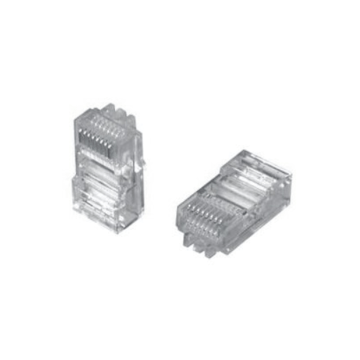 COMM PLUG UTP RJ45 plug, massief, tbv platte kabel