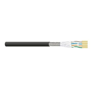 Datakabel Cat6a/Ea, S/FTP 650Mhz, 7060, Fca, PE zwart (AWG23), Outdoor