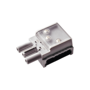 Datwyler Flatcable, Combi adapter voor diam. 3x2,5, zwart