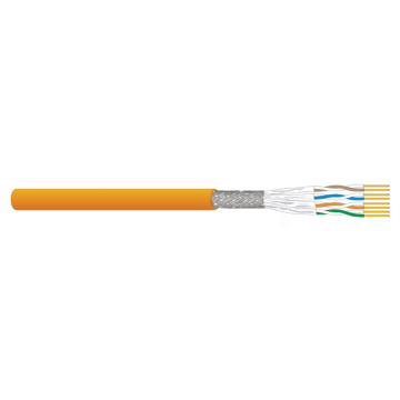 Datakabel Cat8.2, S/FTP 2000Mhz, 8203, Cca-s1a.d1.a1, LSOH oranje (AWG23)