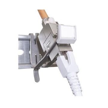 DIN Rail adapter voor KU-T en KS-T keystones, tekstveld, metaal