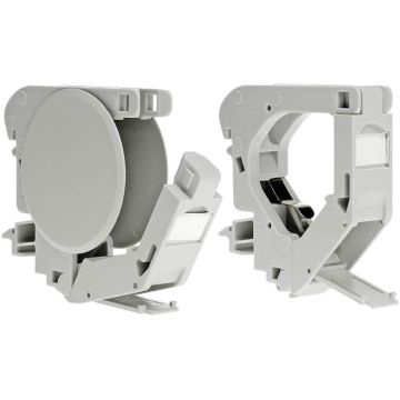 DIN Rail REG-adapter voor KU-T en KS-T keystones, incl. zijafdichting, kunststof