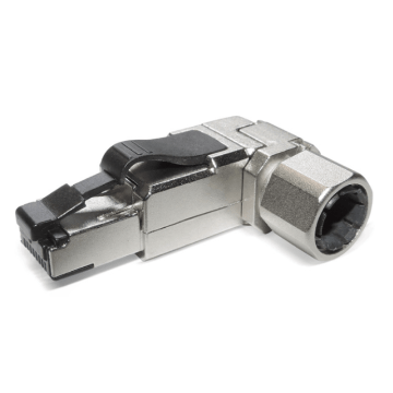 Field Plug RJ45 Cat6A Shielded, IP20, Angled 90°, Toolles