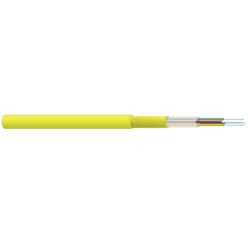 FO kabel, Indoor FTTH STB/I-V(ZN)H, 1x4v, G652D-BLO(G657A) 9/125, Geel 2.8mm, LSOH, Dca