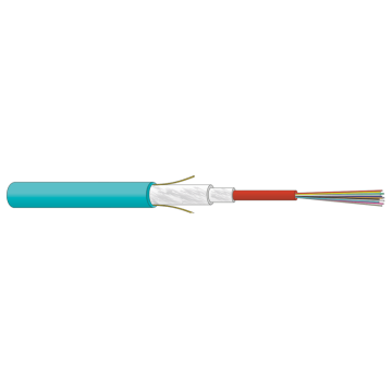 FO kabel, OM3, 6v(1x6)Indoor, ZGGFR/J-B(ZN)BH, Cca, Turkoois
