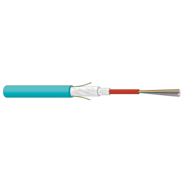 FO kabel, OM3, 8v(1x8)DLTS, ZGGFR/U-BQ(ZN)BH, FR/LSOH, B2ca, Turkoois