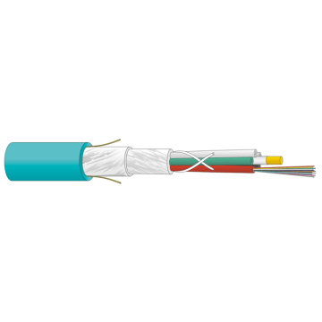 FO kabel, OM3, 96v(8x12)DLTS, wbGGFR/U-BQ(ZN)BH, FR/LSOH, Cca, Turkoois