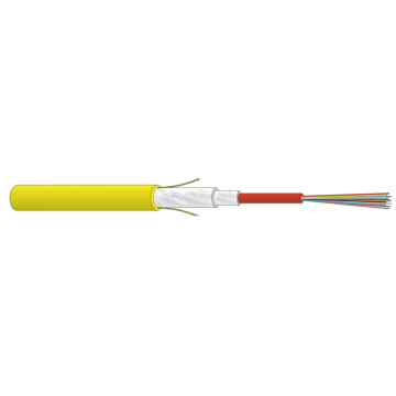 FO kabel, OS2, 12v(1x12)Indoor, ZGGFR/J-B(ZN)BH, G652D-G657A(BLO), Cca, Geel