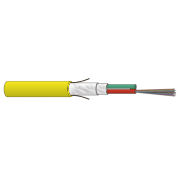 FO kabel, OS2, 24v(2x12)Indoor, SZGGFR/J-B(ZN)BH, G652D-G657A(BLO), Cca, Geel