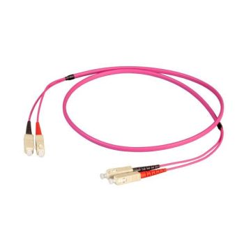 Glasvezel Patchkabel, OM4, DX, SC/pc-SC/pc, LSZH, Lila, 3m, Oval