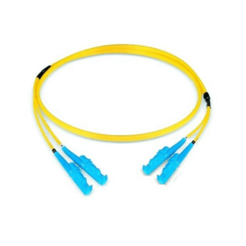 Glasvezel Patchkabel, OS2, DX, E2000/pc-E2000/pc, LSZH, Geel, 1m, Oval, G657A