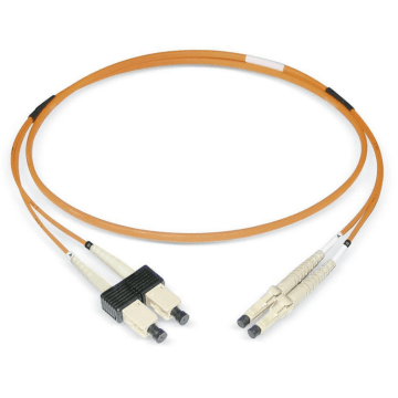 Glasvezel Patchkabel, OM2, DX, SC/pc-LC/pc, LSZH, Oranje, 2m, Oval