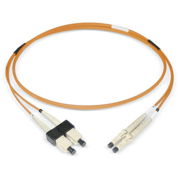 Glasvezel Patchkabel, OM2, DX, SC/pc-LC/pc, LSZH, Oranje, 3m, Oval