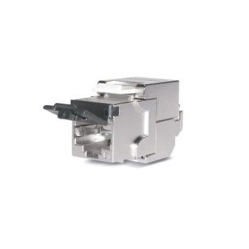 Keystone Cat6A, Shielded, KS-T+ 1/8 STP RJ45, Toolless, Metaal
