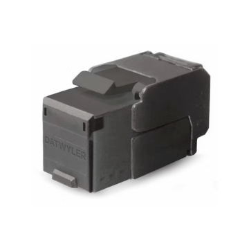Keystone Cat6A, Unshielded, KU-TC+ 1/8 UTP RJ45, Toolless, Zwart