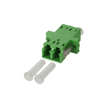 Koppelstuk OS2, LC/APC Duplex, Groen, SM, Excl.schroefjes