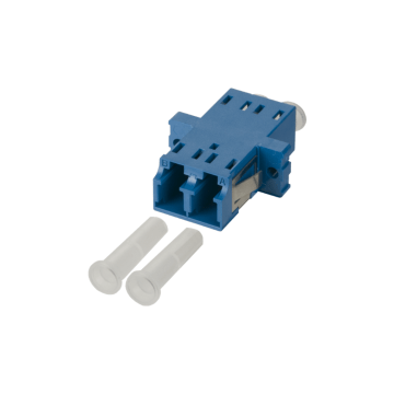 Koppelstuk OS2, LC Duplex, Blauw, SM, Excl.schroefjes