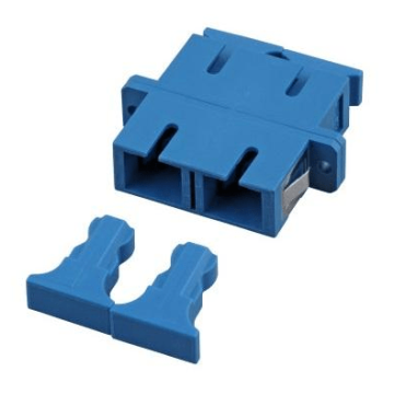 Koppelstuk OS2, SC Duplex, Blauw, SM, Excl.schroefjes