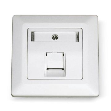Outlet 1v UP-K, 35 haaks leeg, Incl. afdekraam, RAL9010
