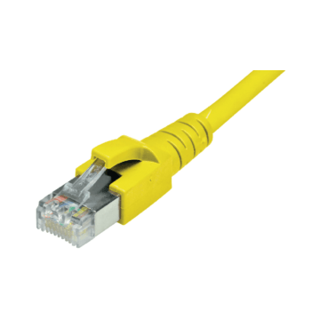 Patchkabel S/FTP Cat6A/7, flex, LSOH, geel, 15m