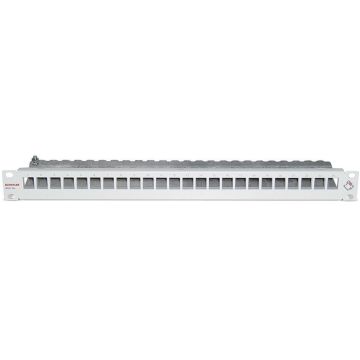 Patchpaneel MGK 24v, leeg, edelstaal t.b.v. GG45 modules