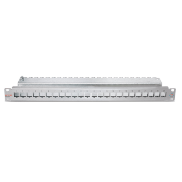 Patchpaneel MS-K 24v, leeg tbv MS-K keystones, Edelstaal