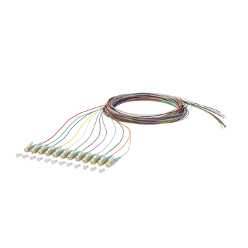Pigtail OM3, LC/PC, 2m, set van 12 kleuren