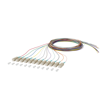 Pigtail OM3, SC/PC, 2m, set van 12 kleuren