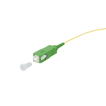 Pigtail OS2, SC/APC, 2m, Geel