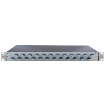 Prefab Lade, OV-S, 4xLCD, 8 Pigtails OS2, RAL7035, Front offset horiz., Incl.ANT