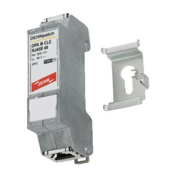 Dehn, Din-Rail Data overspanningsbeveiliging, Ethernet 250MHz, RJ45B, 48V PoE+