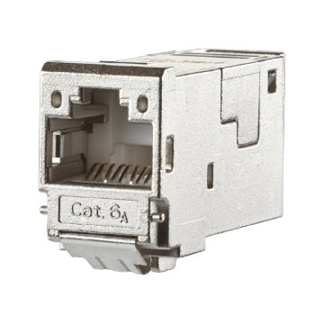 E-DAT Keystone, Cat6A, Shielded RJ45, metaal, 12-pack