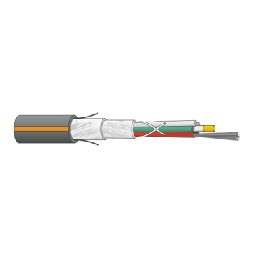 FO kabel, OS2, 24v(2x12)Outdoor, A-DQ(ZN)B2Y, PE, wbGGT HP, Fca, Zw/Or