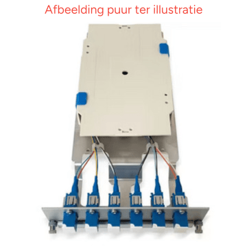 FO slide-in module 7HP 3U, 6x LCD Blauw, OS2, incl. pigtails
