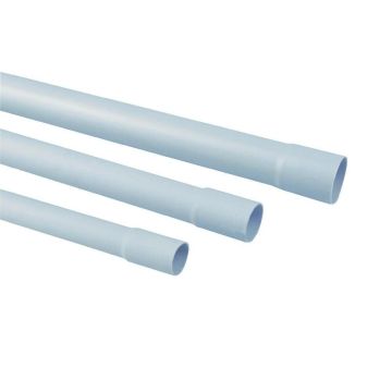 Installatiebuis met mof, LSOH, 20mm, L 3m, Lichtgrijs, Medium Duty 750N